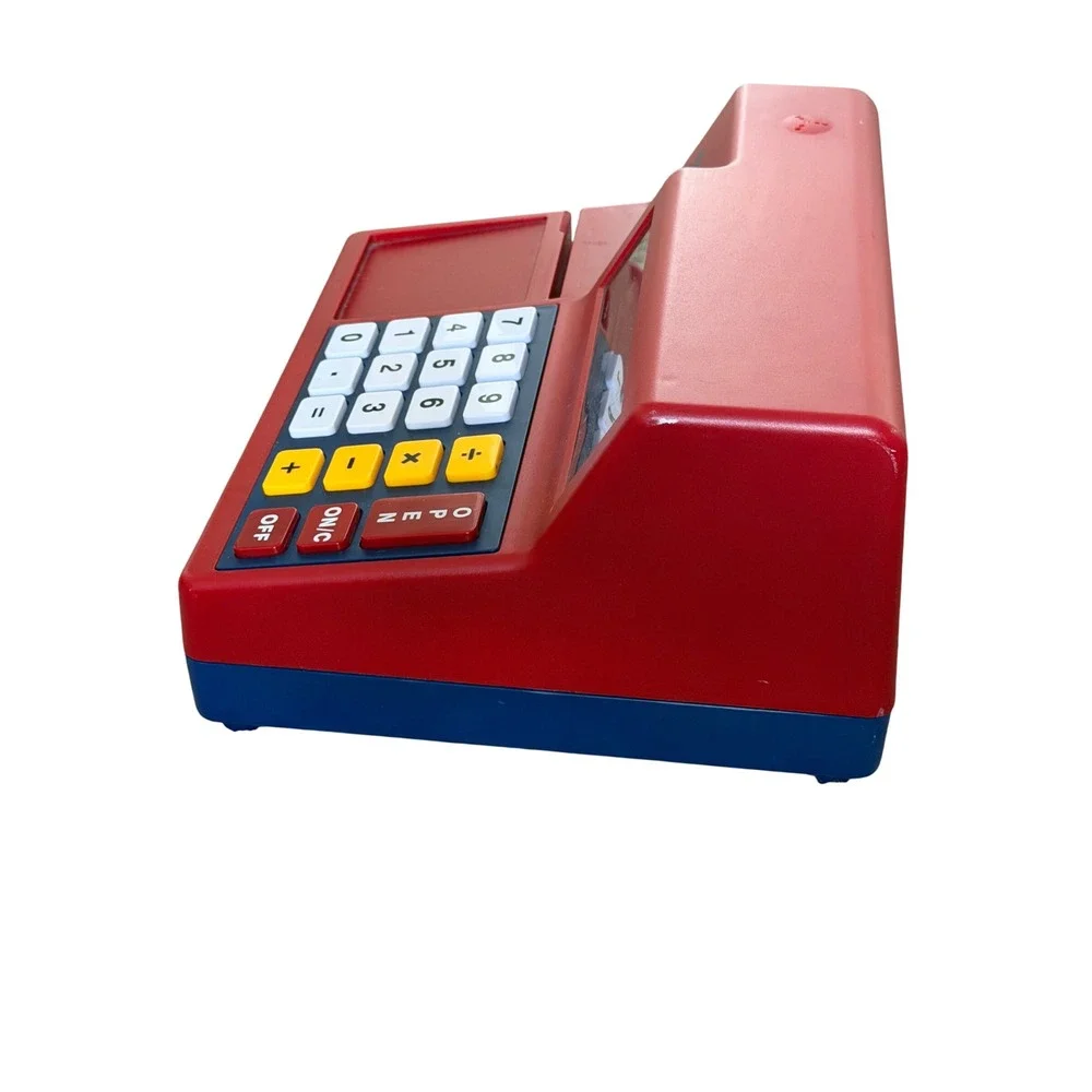 Learning Resources Pretend Play Calculator Cash Register Solar/Battery Vintage